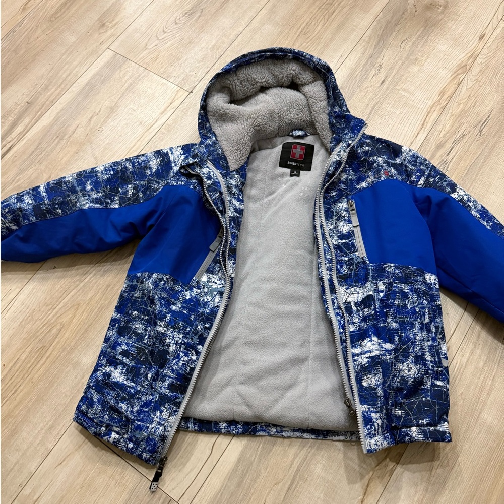 Blue and White Patterned Jacket